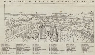 Uitzicht op Parijs, gegeven met The Illustrated London News door English School