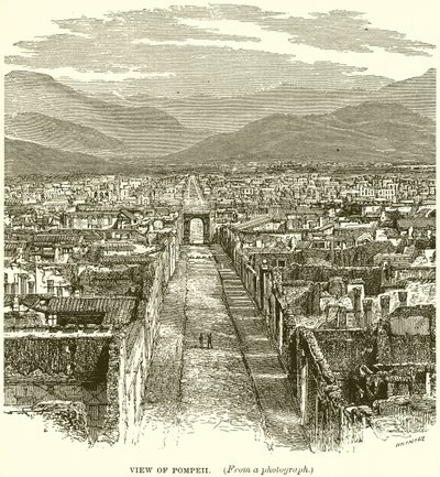 Uitzicht op Pompeii door English School