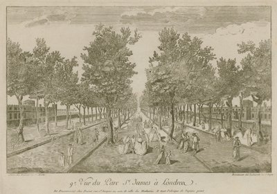 Uitzicht op St Jamess Park, Londen door English School