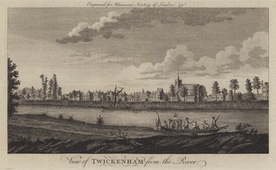 Uitzicht op Twickenham vanaf de rivier de Theems door English School