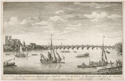 Uitzicht op Westminster Bridge, vanaf Lambeth door English School