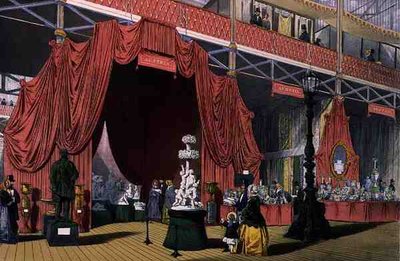 Uitzicht op sculpturen in de Oostenrijkse sectie van de Grote Tentoonstelling van 1851, uit Dickinson