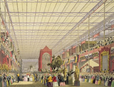Uitzicht op de Buitenlandse Schip van de Grote Tentoonstelling van 1851, uit Dickinsons Comprehensive Pictures door English School