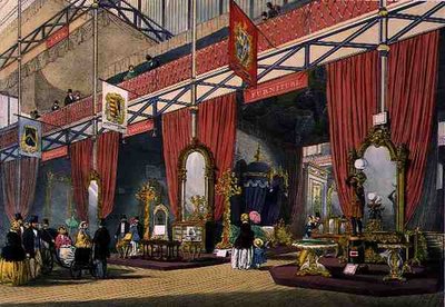 Uitzicht op de meubelsectie van de Grote Tentoonstelling van 1851, uit Dickinson