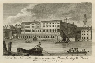 Uitzicht op de Nieuwe Openbare Kantoren bij Somerset House, aan de Theems door English School