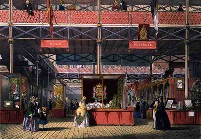 Uitzicht op de Spaanse en Portugese secties van de Grote Tentoonstelling van 1851, uit Dickinson