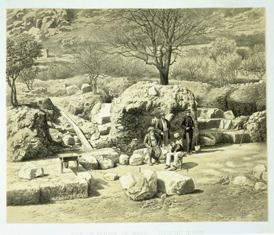 Uitzicht op de Tempel van Mars, uit A History of Discoveries at Helicarnassus, Cnidus, & Branchidae door English School
