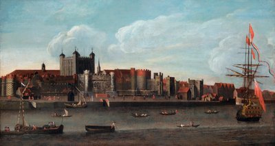 Uitzicht op de toren, ca. 1700 door English School