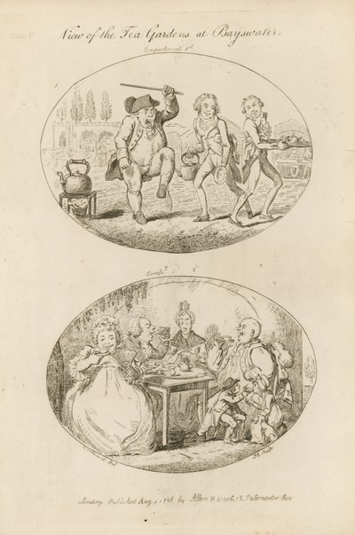 Uitzicht op de theetuinen in Bayswater door English School