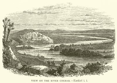 Uitzicht op de rivier Chebar, Ezechiël, i, i door English School