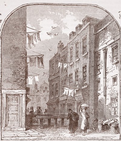 Gezichten in de Rookery, St. Giles door English School