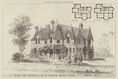 Villa voor Baron S de St Trivier, nabij Lyon door English School