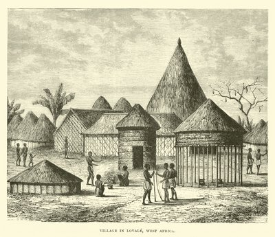 Dorp in Lovale, West-Afrika door English School