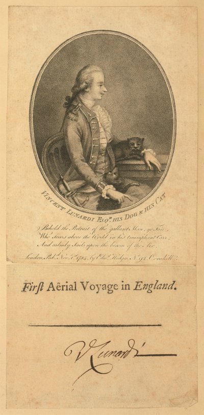 Vincent Lunardi, 1784 door English School