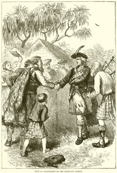 Bezoek van Oglethorpe aan de Hooglandkolonie door English School