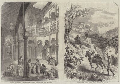 Bezoek van de Keizer van Frankrijk aan Algerije (gravure) door English School