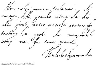 Vladislas, Sigismund, K van Polen door English School