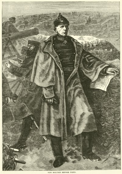 Von Moltke voor Parijs, november 1870 door English School