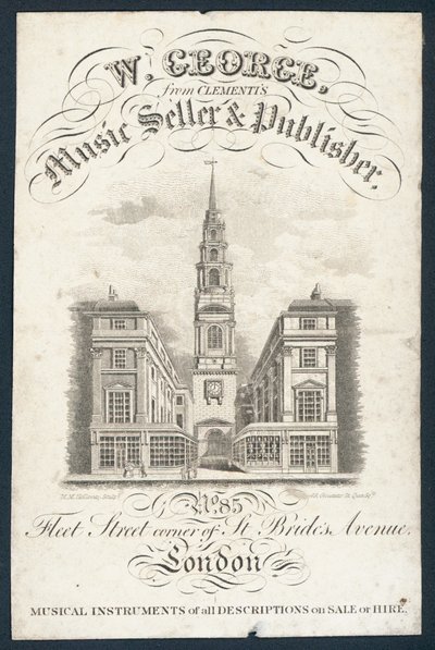 W George, muziekverkoper en uitgever door English School