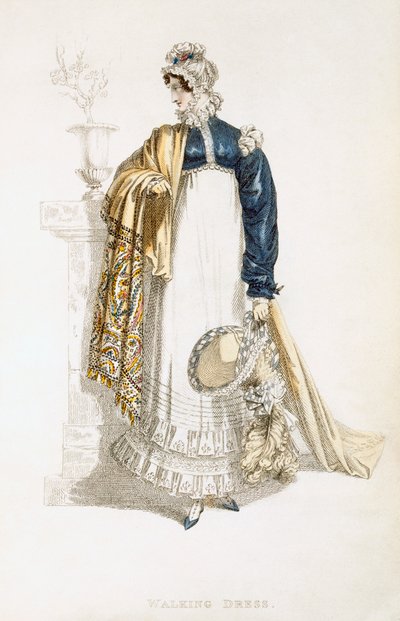 Wandeljurk, modeplaat uit Ackermanns Repository of Arts door English School