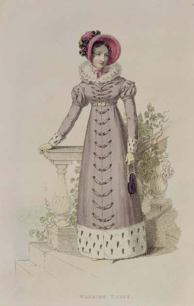 Wandeljurk, modeplaat uit Ackermanns Repository of Arts door English School