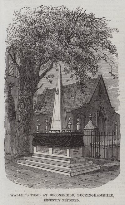 Het graf van Waller in Beaconsfield, Buckinghamshire, onlangs gerestaureerd door English School