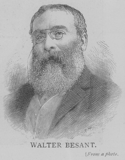 Walter Besant (gravure) door English School