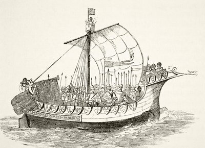 Oorlogsschip in de 15e eeuw, uit 