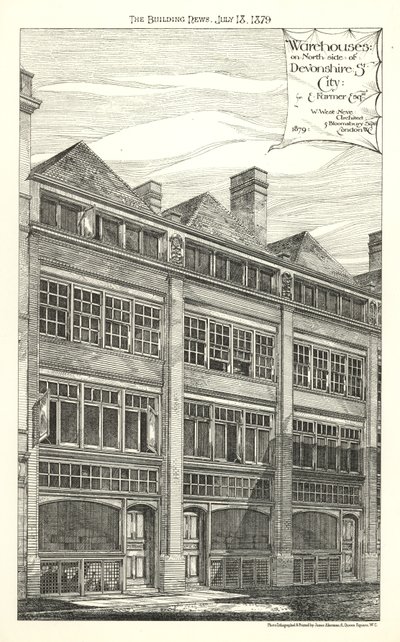 Pakhuizen aan de noordkant van Devonshire Street door English School