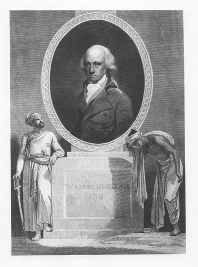 Warren Hastings (gravure) door English School