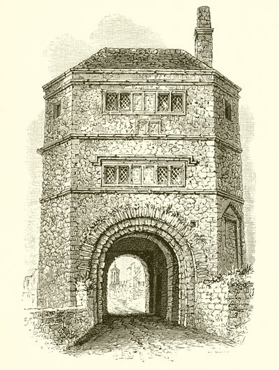 Wachttoren op Hythe Bridge, genaamd Friar Bacons Studie door English School