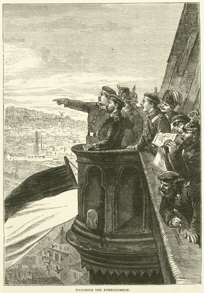 Het bombardement bekijken, december 1870 door English School