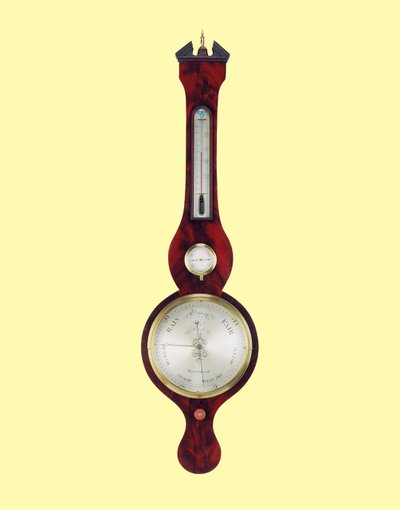 Wielbarometer, J. Ortelli & Co., eerste helft van de 19e eeuw door English School