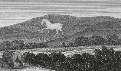 White Horse Vale, Berkshire (gravure) door English School