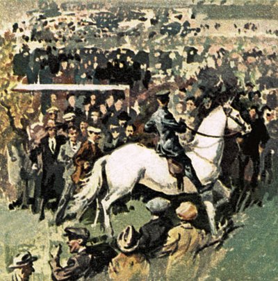 Witte Paard bij de 1923 Cup Finale in Wembley door English School