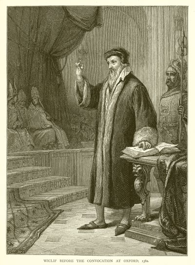 Wiclif voor de convocatie in Oxford, 1382 door English School