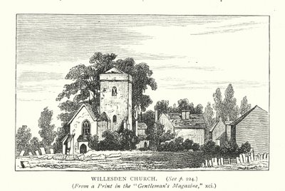 Willesden Church (gravure) door English School