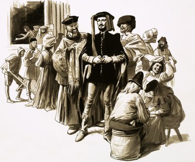 William Caxton was een succesvolle handelaar voordat hij zich op het drukken richtte door English School