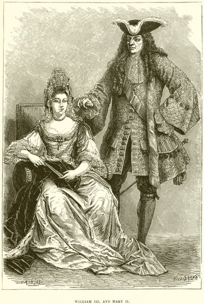 Willem III en Maria II door English School