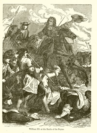 Willem III bij de slag aan de Boyne door English School