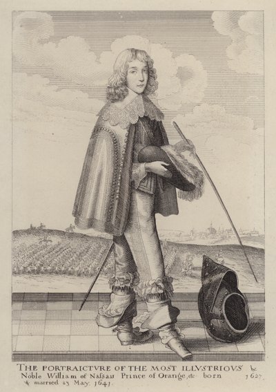 Willem II van Oranje-Nassau, Prins van Oranje (ets) door English School