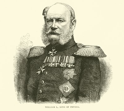 Willem I, koning van Pruisen, juli 1870 door English School