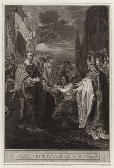 Willem I ontvangt de kroon van Engeland door English School