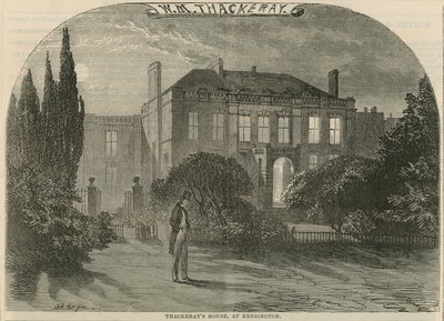 Huis van William Makepeace Thackeray in Kensington, Londen door English School