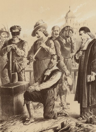 William Burggraaf Stafford, "Hij knielde neer voor het blok" door English School