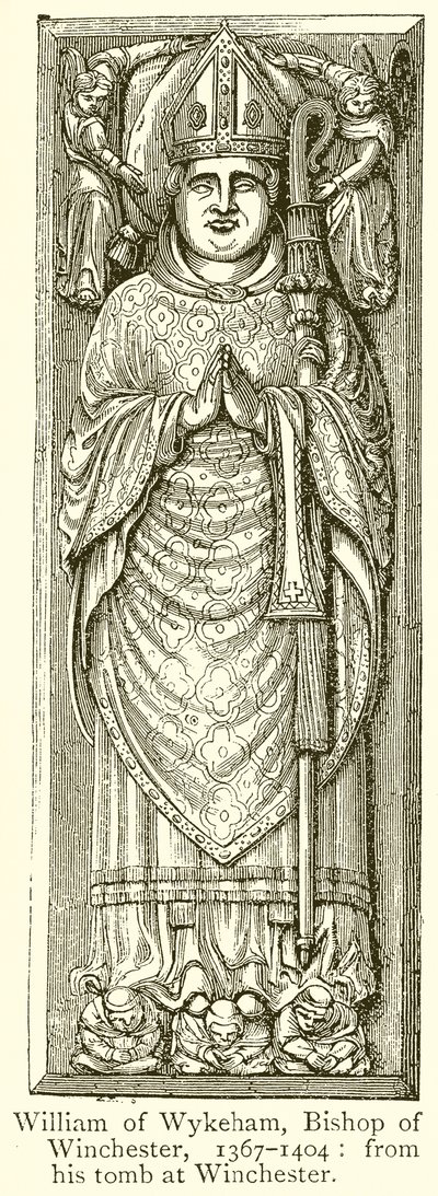 William van Wykeham, Bisschop van Winchester, 1367-1404 door English School