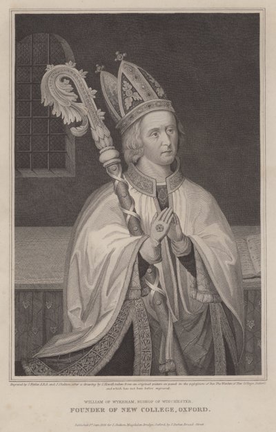 William van Wykeham, Bisschop van Winchester, oprichter van New College, Oxford door English School