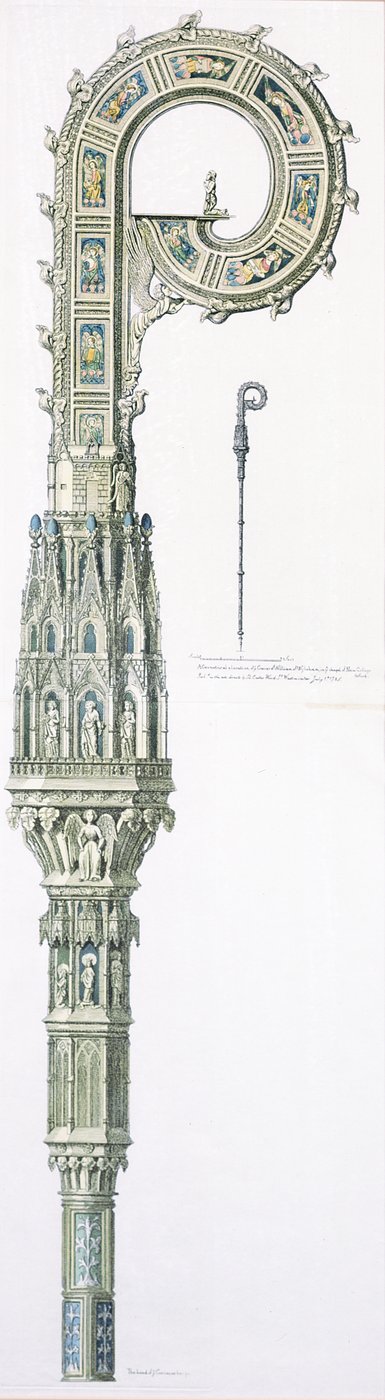 William of Wykehams Crozier, uitgegeven door Jonathan Carter, 1 juli 1785 door English School