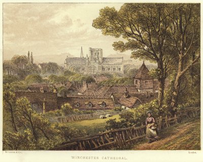 Kathedraal van Winchester in Winchester door English School