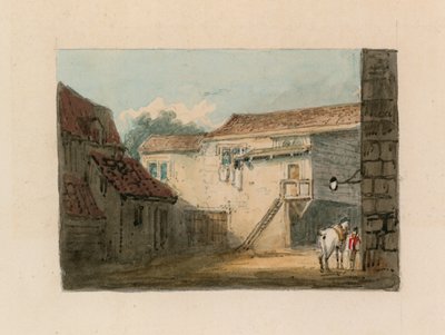 Winchester Palace aan Bankside door English School